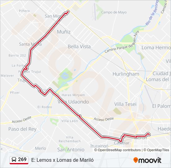 Mapa de 269 de Colectivo