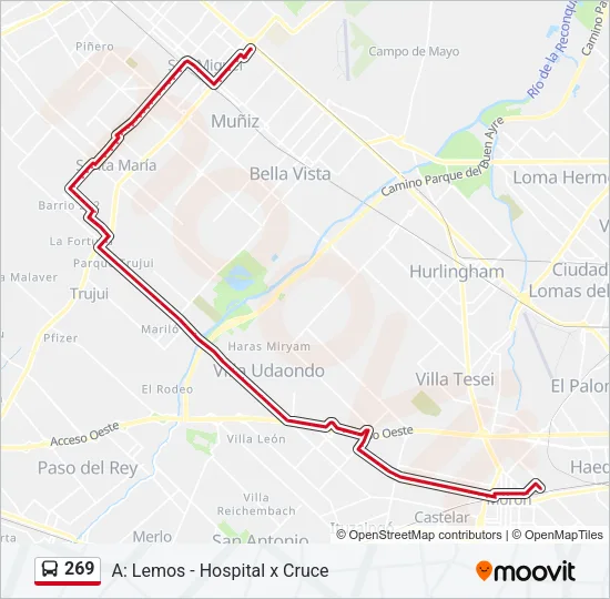 269 Colectivo Line Map