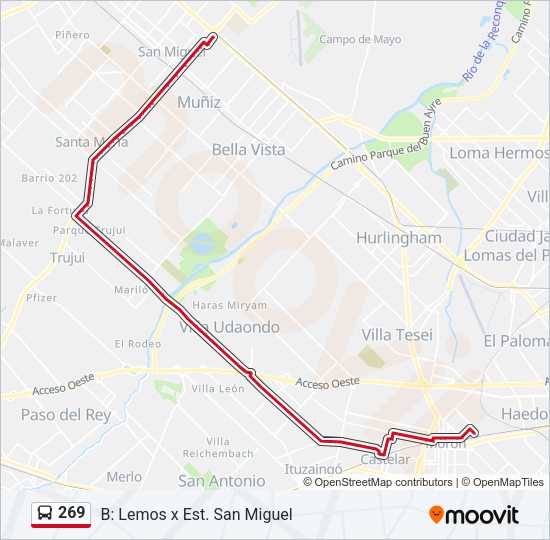 269 Colectivo Line Map