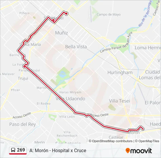 269 Colectivo Line Map
