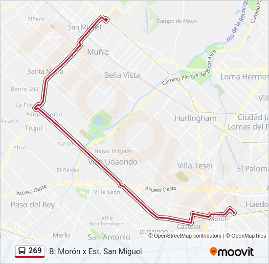 Mapa de 269 de Colectivo