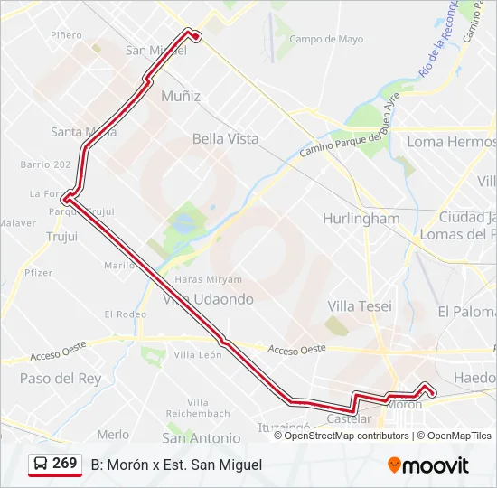 269 Colectivo Line Map