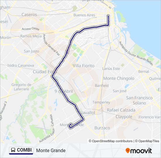 COMBI Colectivo Line Map