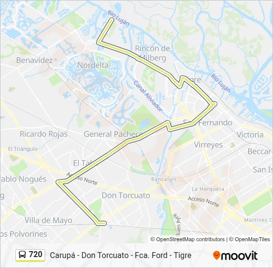 Ruta 720: horarios, paradas y mapas - E: Barrio Soeva (Actualizado)