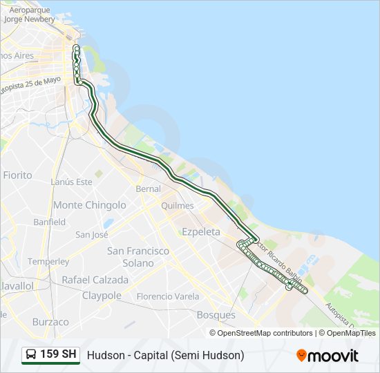 Mapa de 159 SH de Colectivo