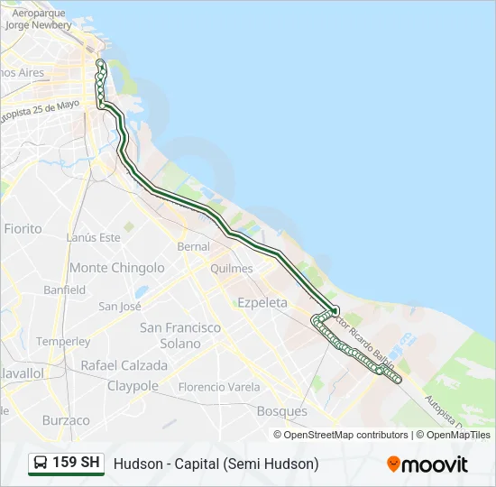 159 SH Colectivo Line Map
