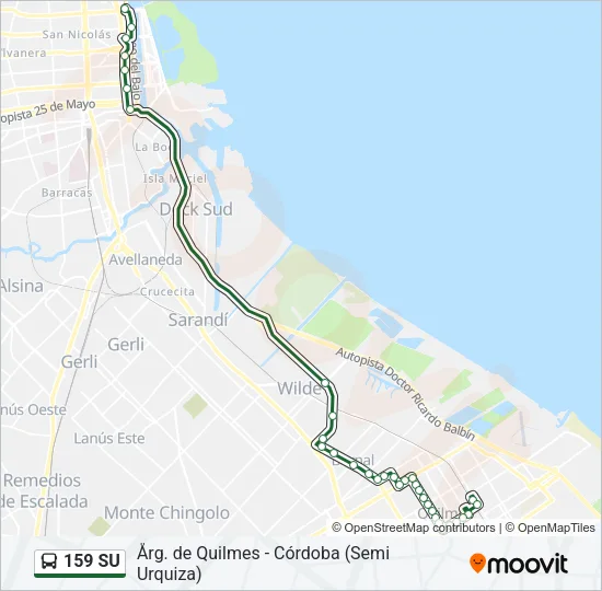 159 SU Colectivo Line Map