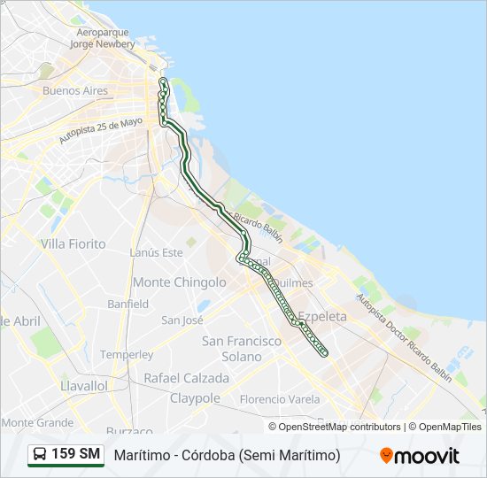 Mapa de 159 SM de Colectivo