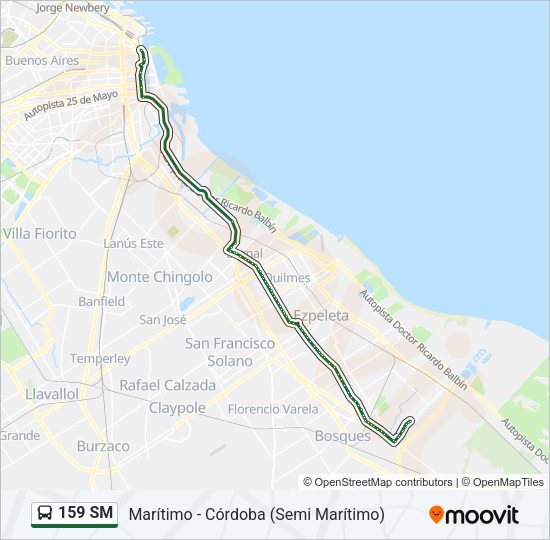 159 SM Colectivo Line Map