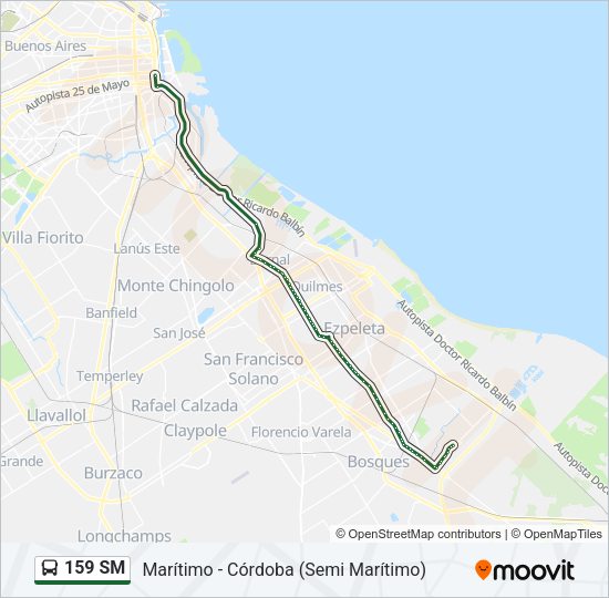 Mapa de 159 SM de Colectivo