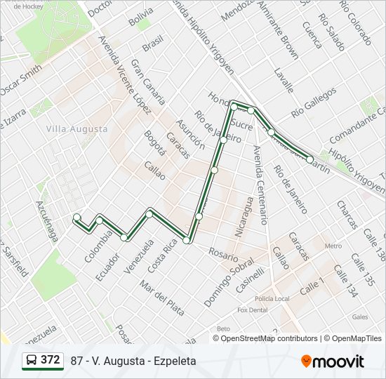 372 Colectivo Line Map