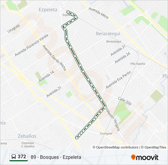 372 Colectivo Line Map