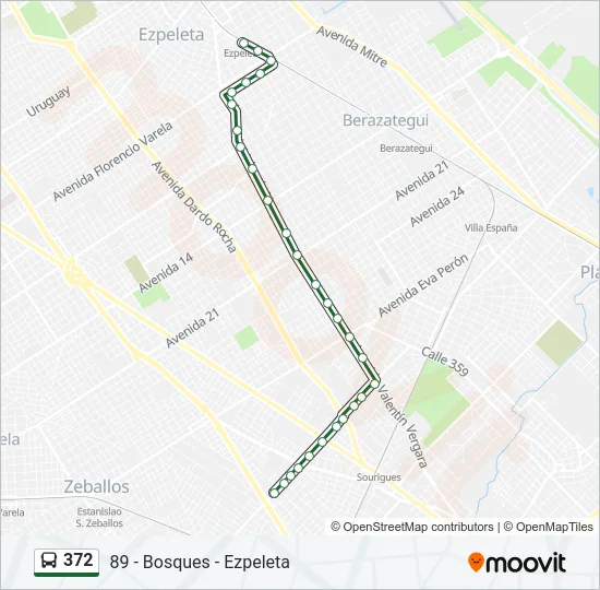 372 Colectivo Line Map
