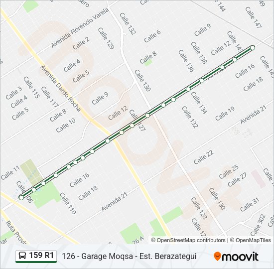 Mapa de 159 R1 de Colectivo