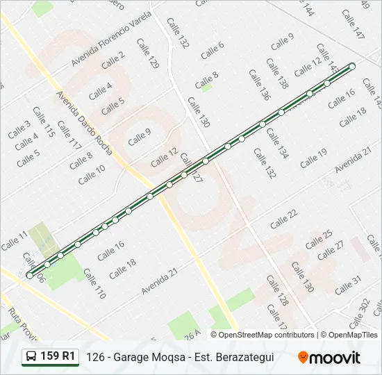 159 R1 Colectivo Line Map