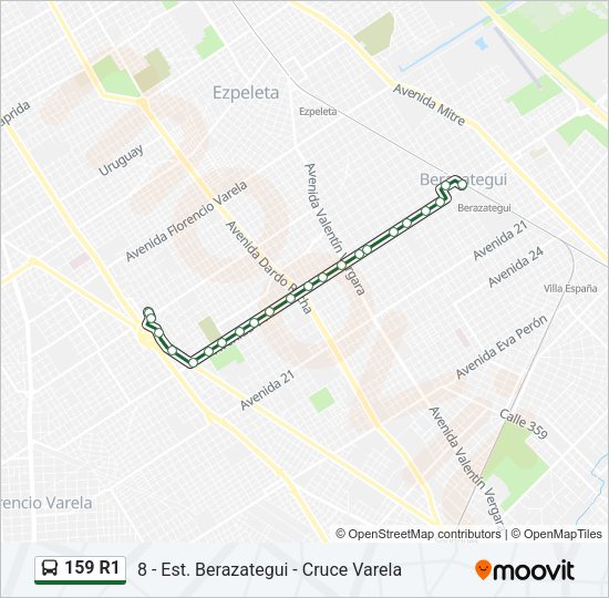 159 R1 Colectivo Line Map