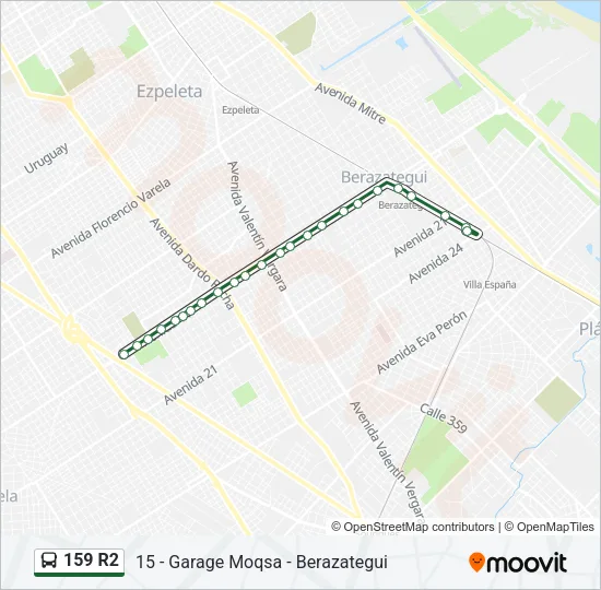 159 R2 Colectivo Line Map