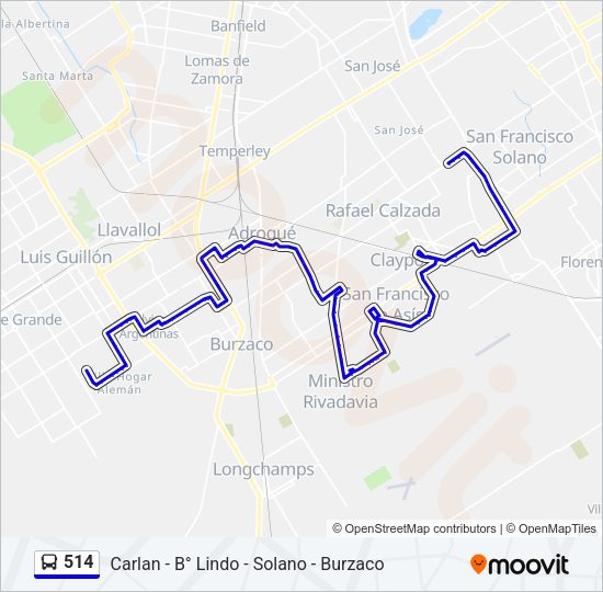 514 Colectivo Line Map
