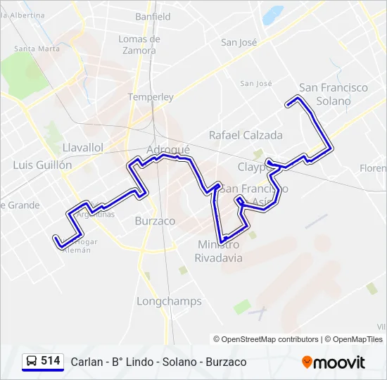 514 Colectivo Line Map