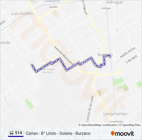 514 Colectivo Line Map
