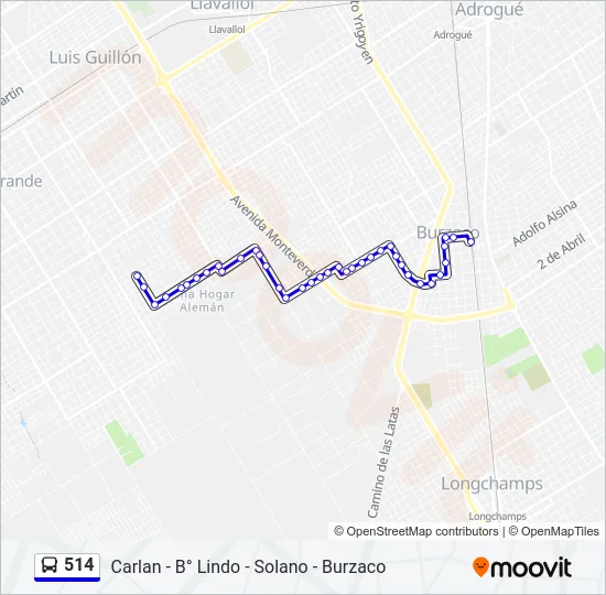 514 Colectivo Line Map
