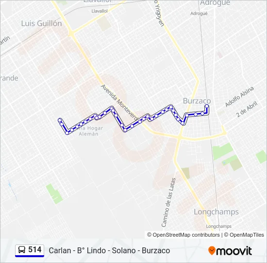 514 Colectivo Line Map