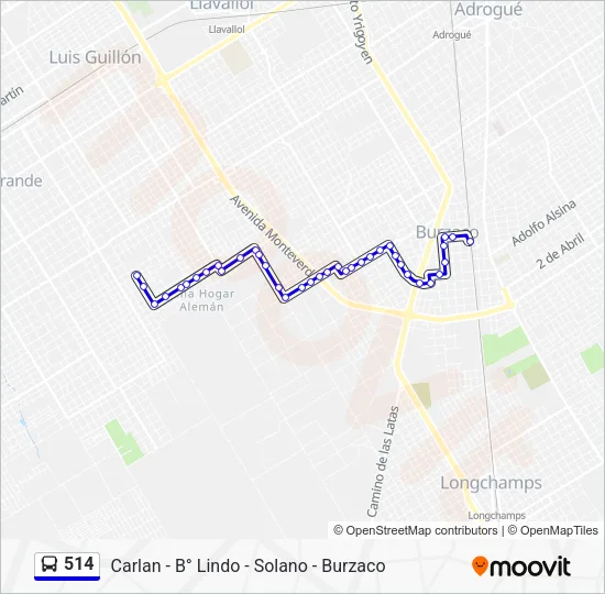 514 Colectivo Line Map
