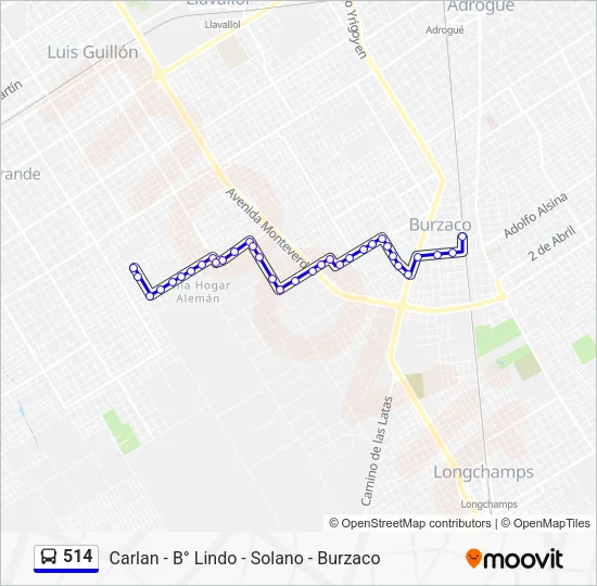 514 Colectivo Line Map