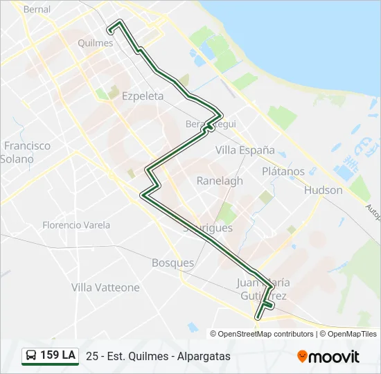 159 LA Colectivo Line Map
