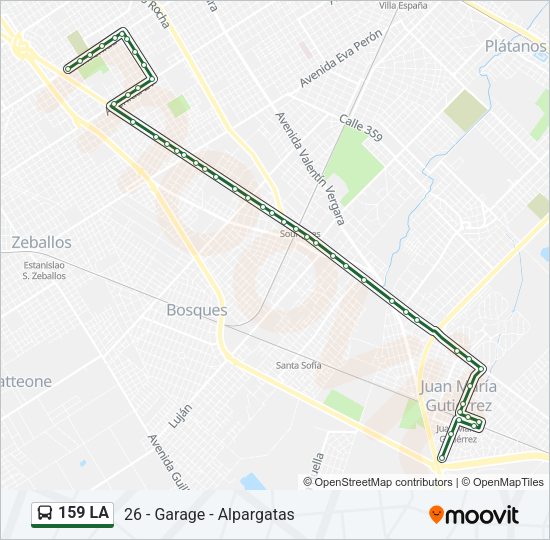 Mapa de 159 LA de Colectivo