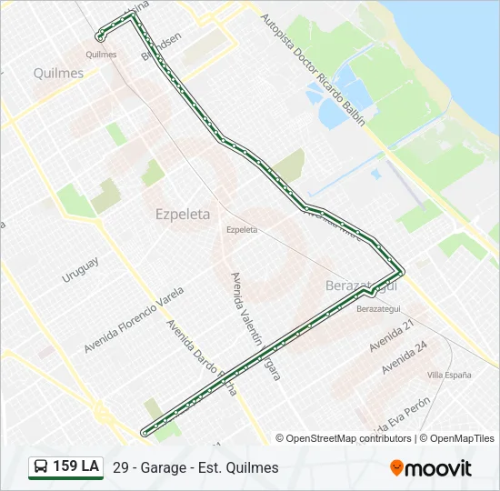 159 LA Colectivo Line Map