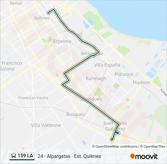 159 LA Colectivo Line Map