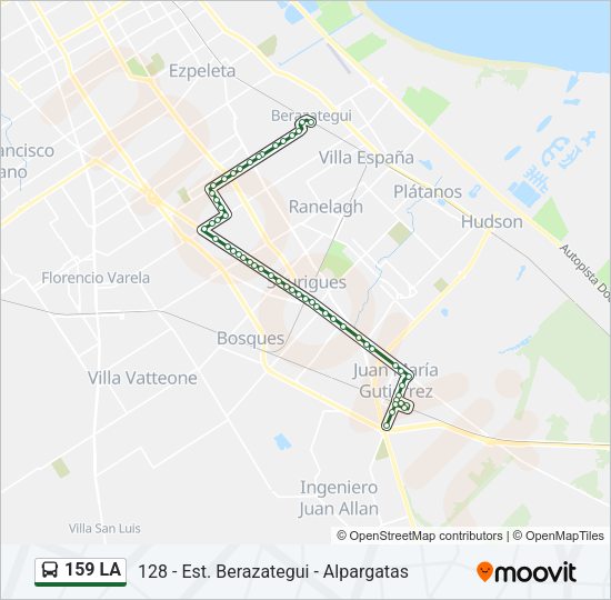 Mapa de 159 LA de Colectivo