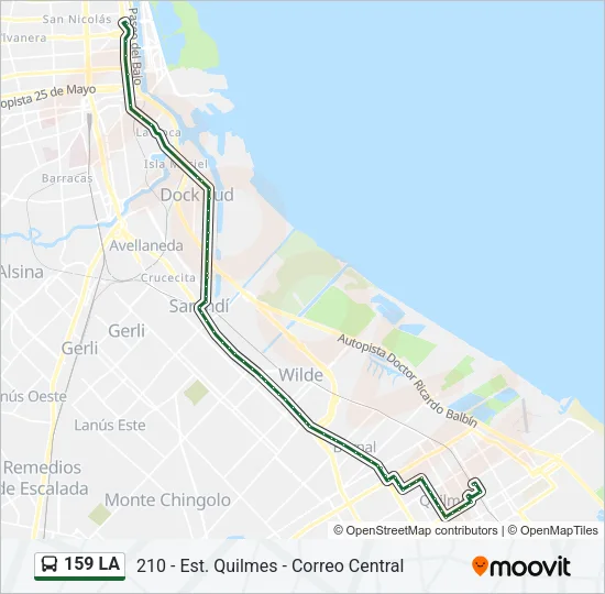 159 LA Colectivo Line Map