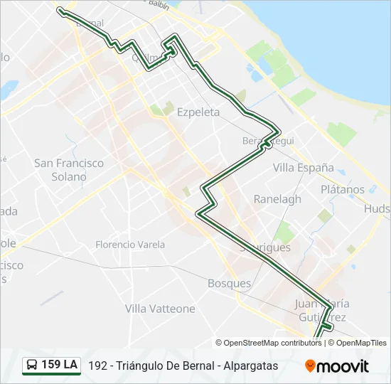 159 LA Colectivo Line Map