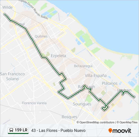 Mapa de 159 LR de Colectivo