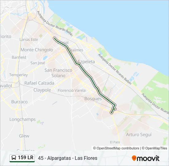 159 LR Colectivo Line Map