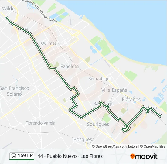 159 LR Colectivo Line Map