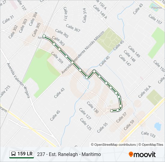 Mapa de 159 LR de Colectivo