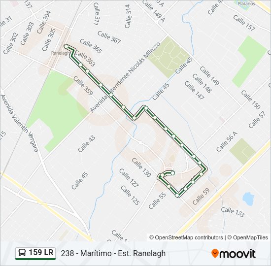 Mapa de 159 LR de Colectivo