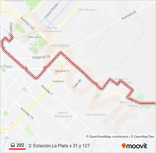 202 Colectivo Line Map