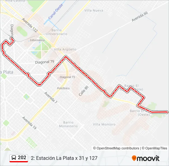 202 Colectivo Line Map