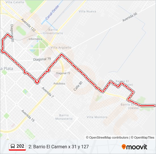 Mapa de 202 de Colectivo