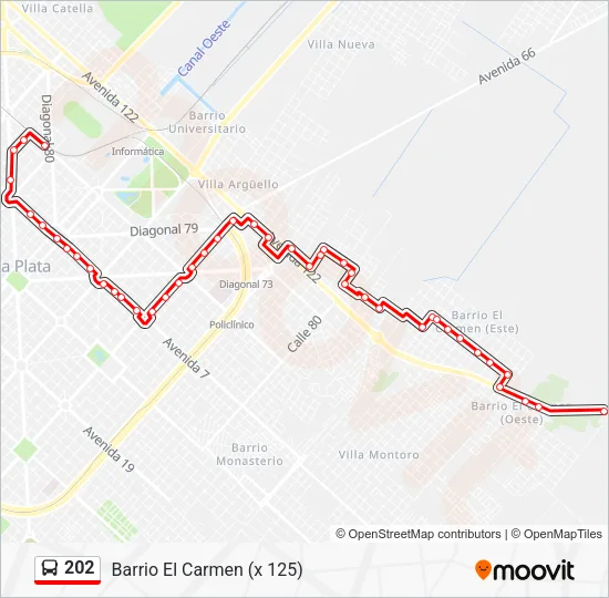 202 Colectivo Line Map