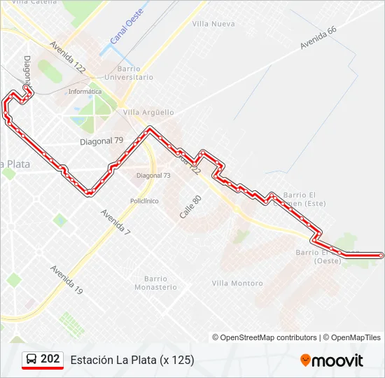 202 Colectivo Line Map