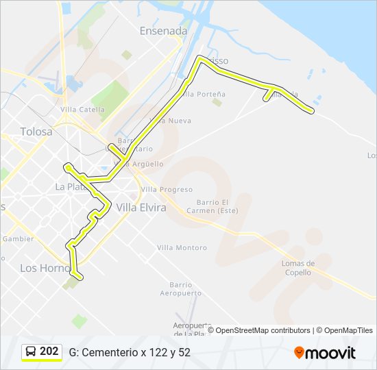 Mapa de 202 de Colectivo