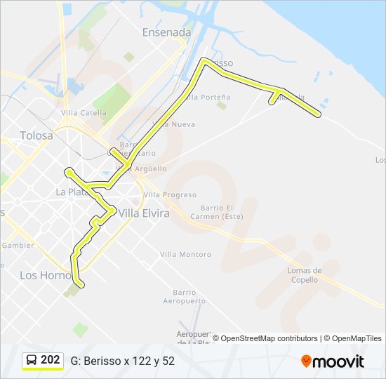 Mapa de 202 de Colectivo