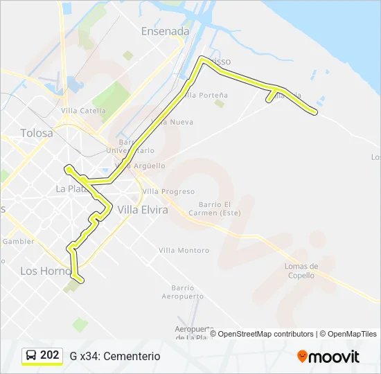 202 Colectivo Line Map
