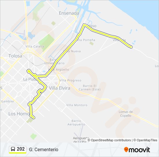 202 Colectivo Line Map