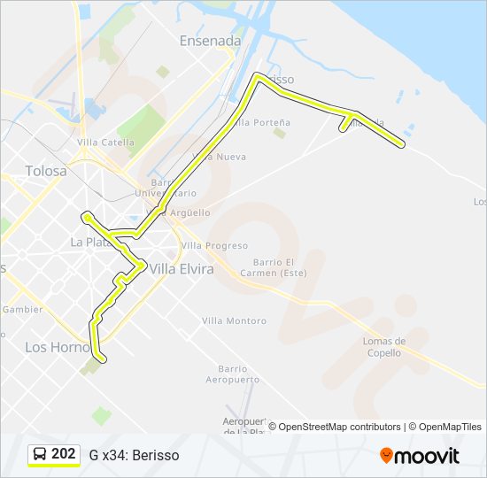 Mapa de 202 de Colectivo